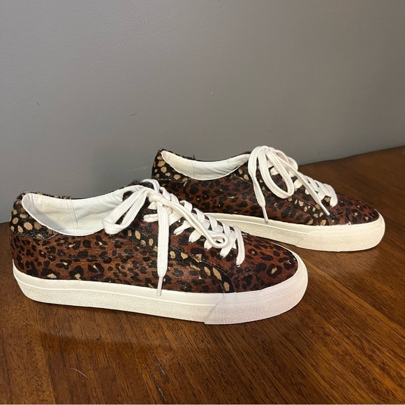 MADEWELL Leopard Print Dyed Calf Hair
Platform Sneakers. Women’s size 6.5. - Picture 1 of 13